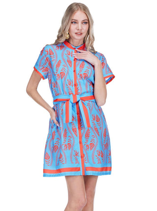 Placket Dress Crimson Fern JoyJoy