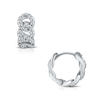Anika Chain Huggie Hoop Earring Ellie Vail