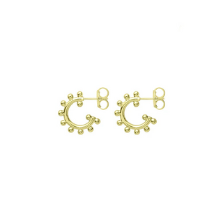 Tiny Sweetie Pie Hug Hoops Shiny 18K Gold Plated BRM67