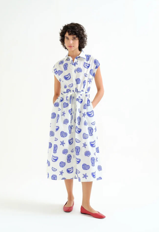 Lobster Print Midi Dress Compania Fantastica