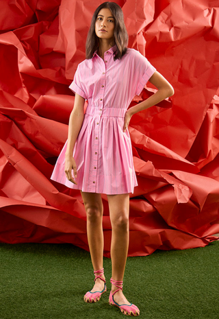Howard Dress Watermelon Stripe - Hunter Bell Monkee's of Georgetown Howard Dress Watermelon Stripe - Hunter Bell Monkee's of Georgetown