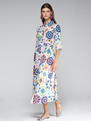 Dress Brenda Suzani Multicolor Voile Vilagallo