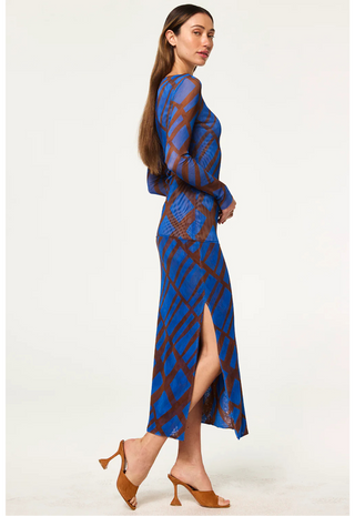 Aisha Skirt Blue Brown Mix Misa