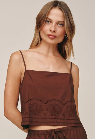 Button Back Cami Sea Glass Brown Bella Dahl