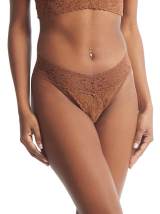 Macchiato Brown Signature Lace Original Rise Thong Hanky Panky