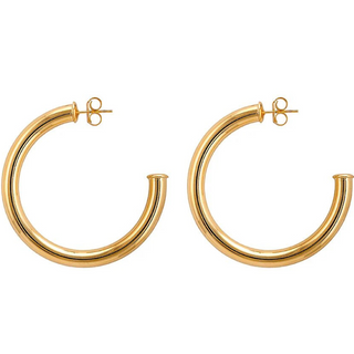Small Arlene Hoops Brushed 18K Gold Plated BR1958B