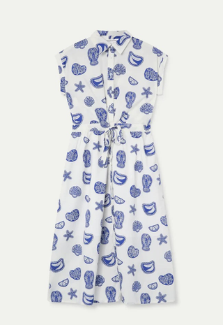 Lobster Print Midi Dress Compania Fantastica