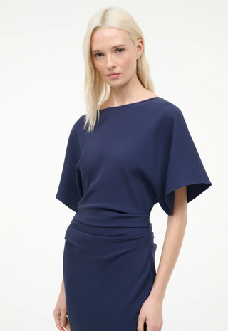 Amelie Dress Navy STAUD