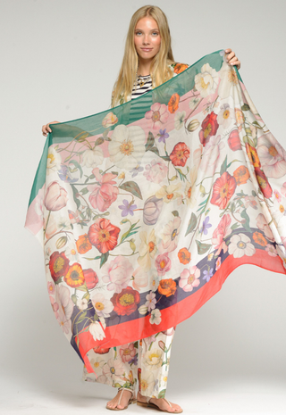 Multicolor Floral Print Scarf - Vilagallo