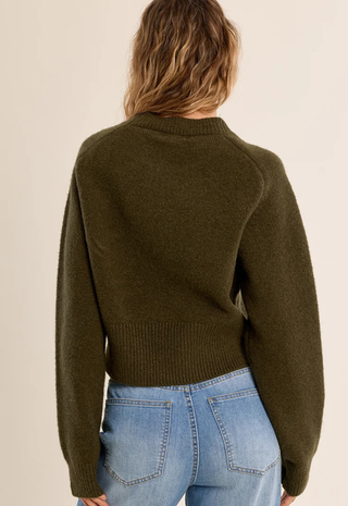 Ladies Knitted Sweater Khaki Molly Braken