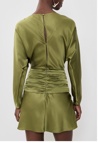 Freda Silk Mini Dress Pear Staud