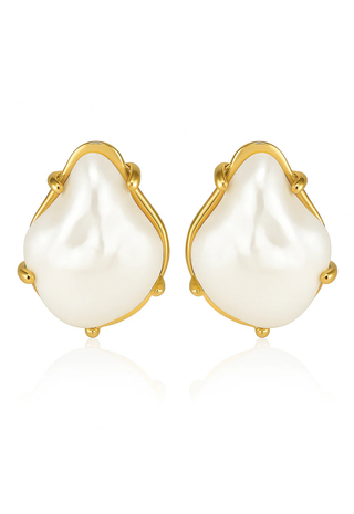 Willa Oversized Baroque Pearl Earring Ellie Vail