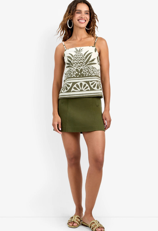 Marita Top Jungle Green/Sancerre Trina Turk