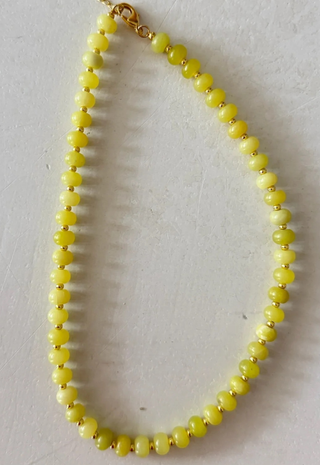 Sea Glass Beaded Necklace Smith & Co - Chartreuse