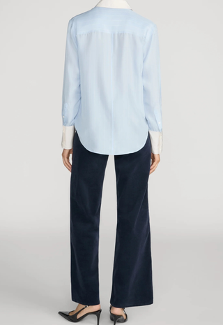 Le Slim Palazzo Modernist Pocket Corduroy Navy Frame