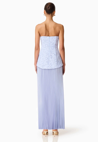 Lacy Strapless Gown Powderblue - Elliatt