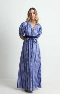 Caroline Maxi Bamboo Blue Kleid