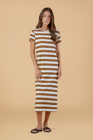 The Tee Dress Brown Stripe Olivia By Livro