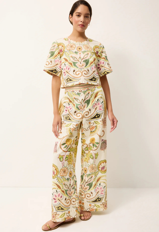 Drew Top in Printed Cabana - Marie Oliver