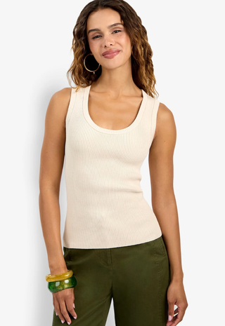 Paolini Tank Bonita Beige Trina Turk
