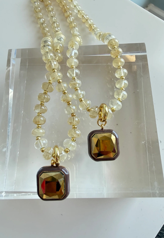 Harvest Pendant Beaded Necklace Toasted Almond Smith & Co - Toasted Almond
