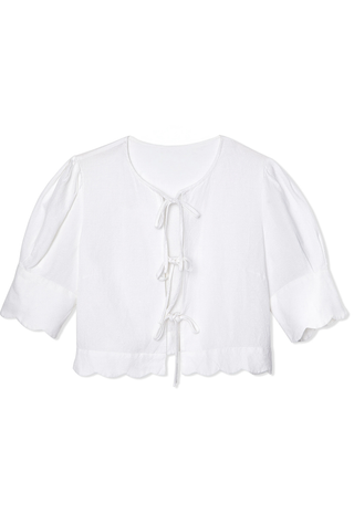 Scalloped Top White Sister NY