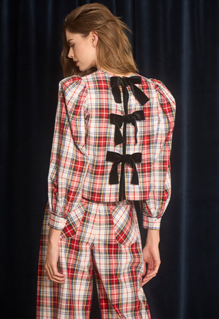 Lottie Top Carlyle Plaid Hunter Bell