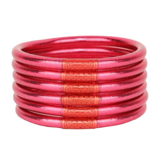 Pink All Weather Bangles® (AWB®) - Serenity Prayer BuDha Girl