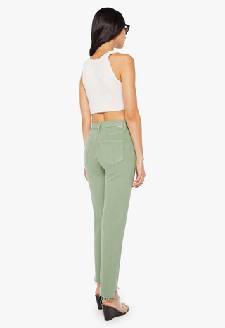 Hi Waist Rider Ankle Step Fray Cats and Dogs Mistletoe Mother