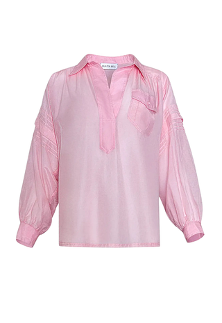 Evangeline Shirt in Pink Sand - Hunter Bell