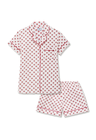 Women's Pima Short Set Blissful Bows Petite Plume