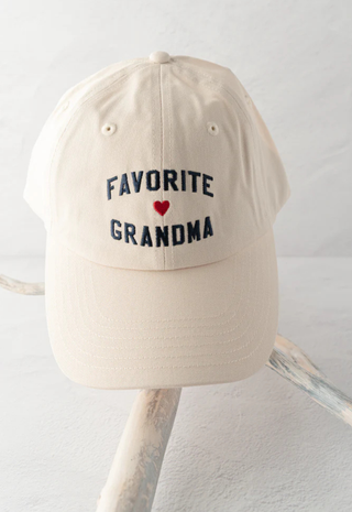 Favorite Grandma Baseball Cap Khaki Favorite Daughter