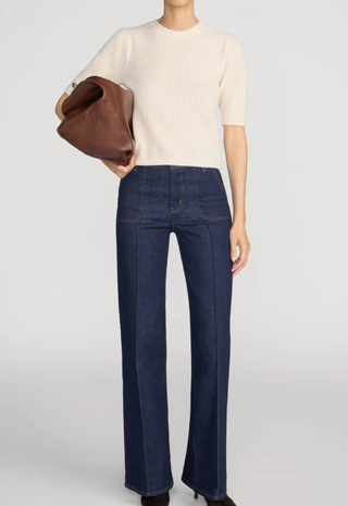 Le Slim Palazzo Pintuck Pocket Rinse Frame