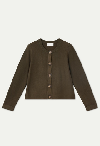 Basic Dark Green Cardigan Compañia Fantastica