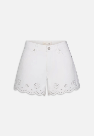 The Eyelet Long Hang Short White Frame