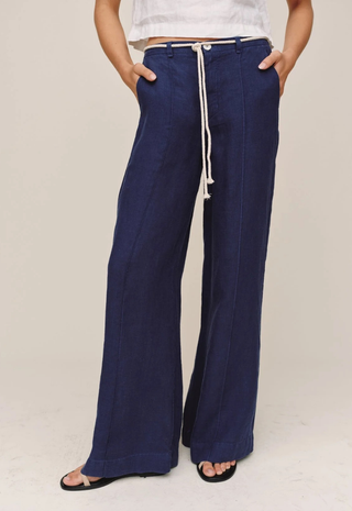 Clean Waist Pintuck Wide Leg Nautical Night Bella Dahl
