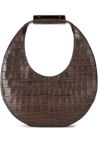 Moon Tote Bag Espresso Croco STAUD