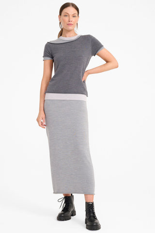 Lyric Dress Heather Grey Multi - STAUD