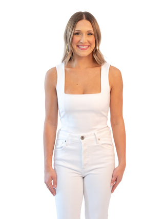 Blair Body Suit White Ponte Emily McCarthy
