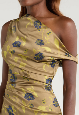 Phare Silk Dress Vintage Floral - STAUD