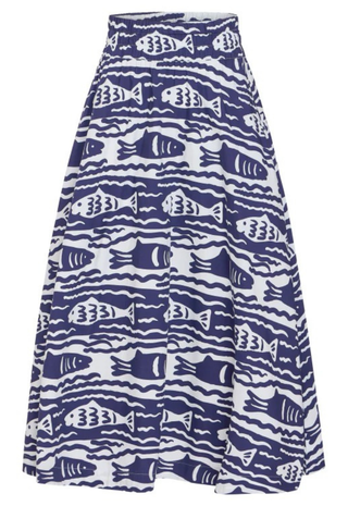 Pavilion Skirt Fish Print Livro