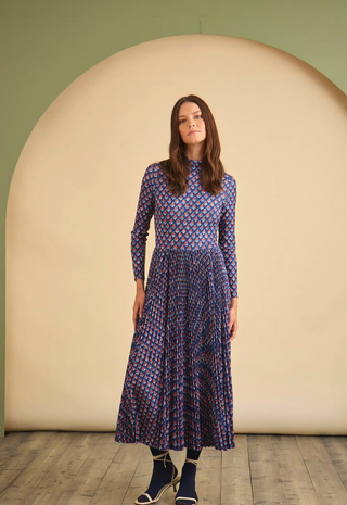 Sabine Dress Autumn Fleur Fig Hunter Bell - L