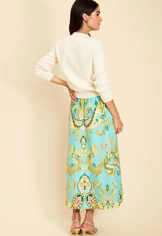 Santiago Convertible Midi Skirt Paisley Zebra Mestiza