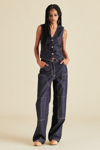 Selene Vest Denim Steve Madden