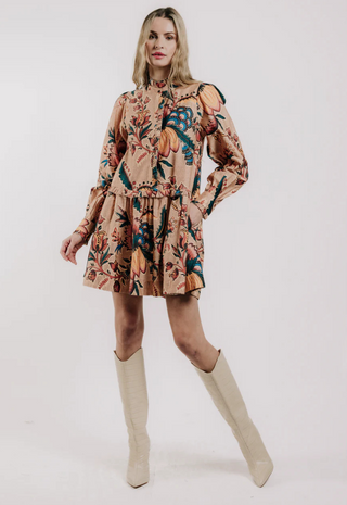 Rubith Mini Dress Aster Harvest Print Love The Label
