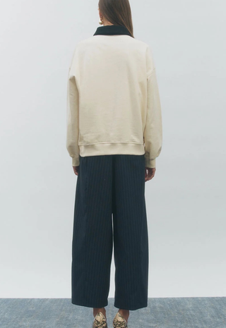 Bruce Sweatshirt Ivory Black Maude Club