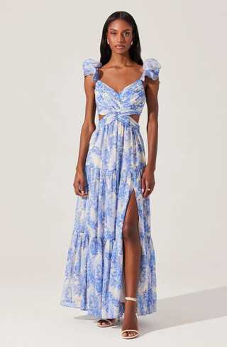 Fritillaria Dress Blue Floral ASTR
