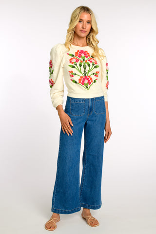 Jasmine Top Indian Flower Ivory Elizabeth James