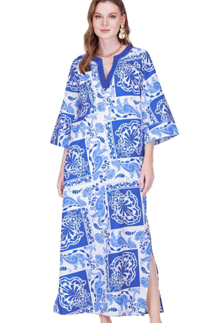 Trimmed Maxi Cerulean Tiles Jade