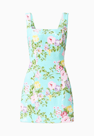 Emmeline Square Neck Mini Dress Mint Green Elliatt